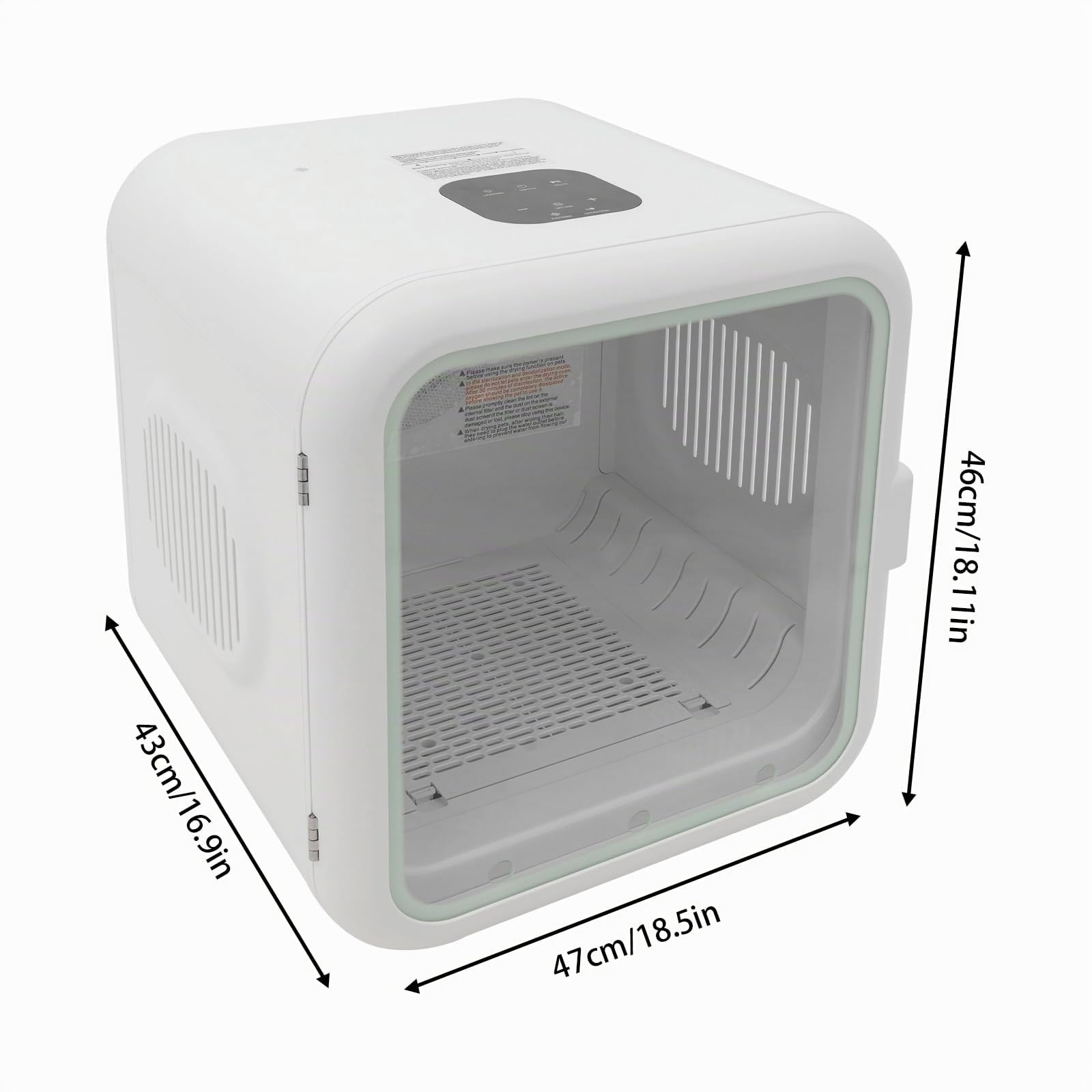 Secador Perro 800W Temperatura y Tiempo de Secado Son Regulables 62L con Puerta Magnética de 180° y Luz Suave Caja Seca para Gatos y Perros para Mascotas, Hogares, Viajes y Mucho Más