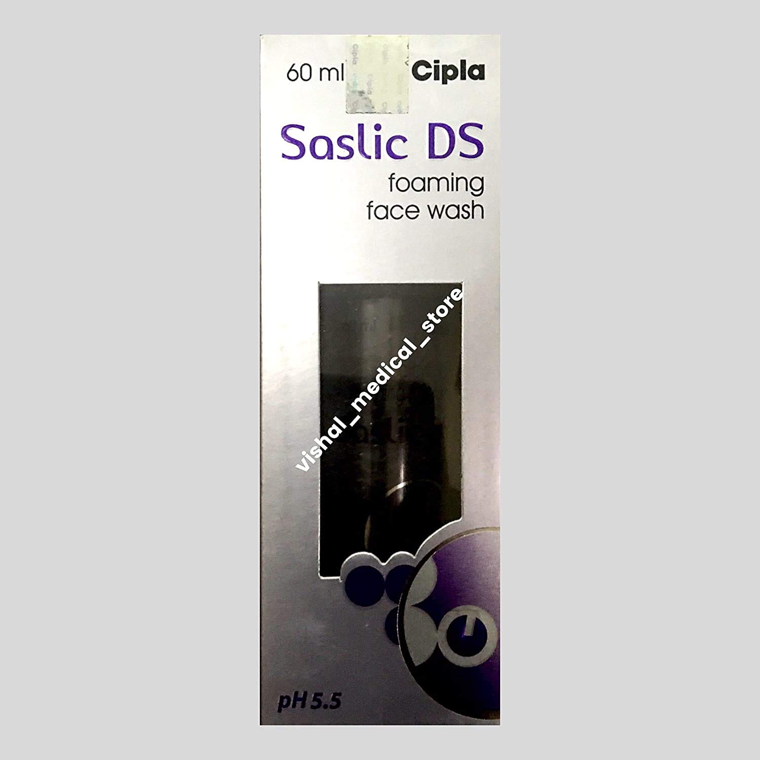 Cipla Saslic DS - Best Foaming Face Wash - For Oily, Acne & Pimple Prone Skin (Ph-5. 5), 60 ml