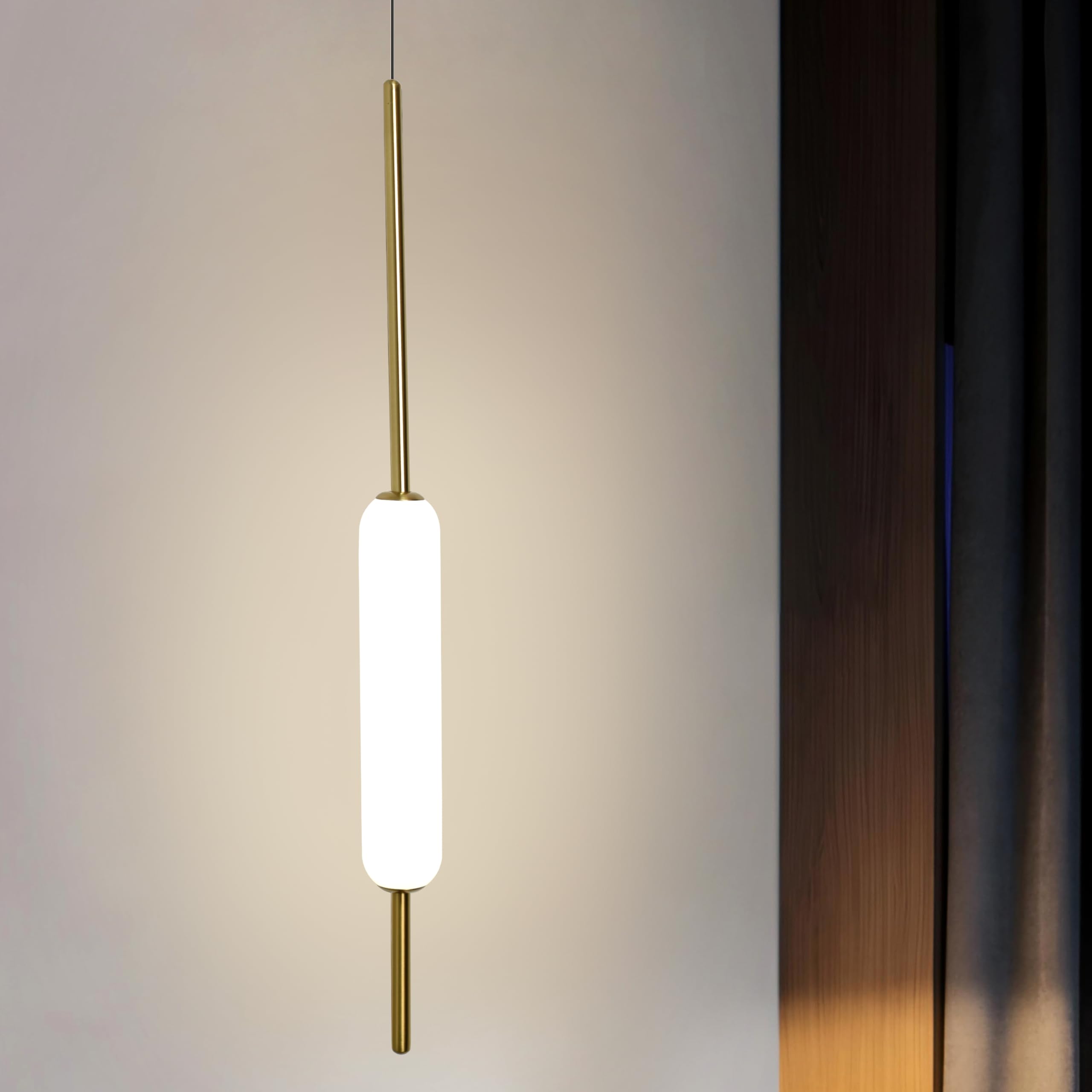 Smartway® Chia 20W Modern LED Hanging Pendant Light | Vertical Cylindrical Decorative Ceiling Lamp for Bedroom, Living Room, Dining, Coffee Shop & Office | Natural White | 1-Year Warranty-image-43