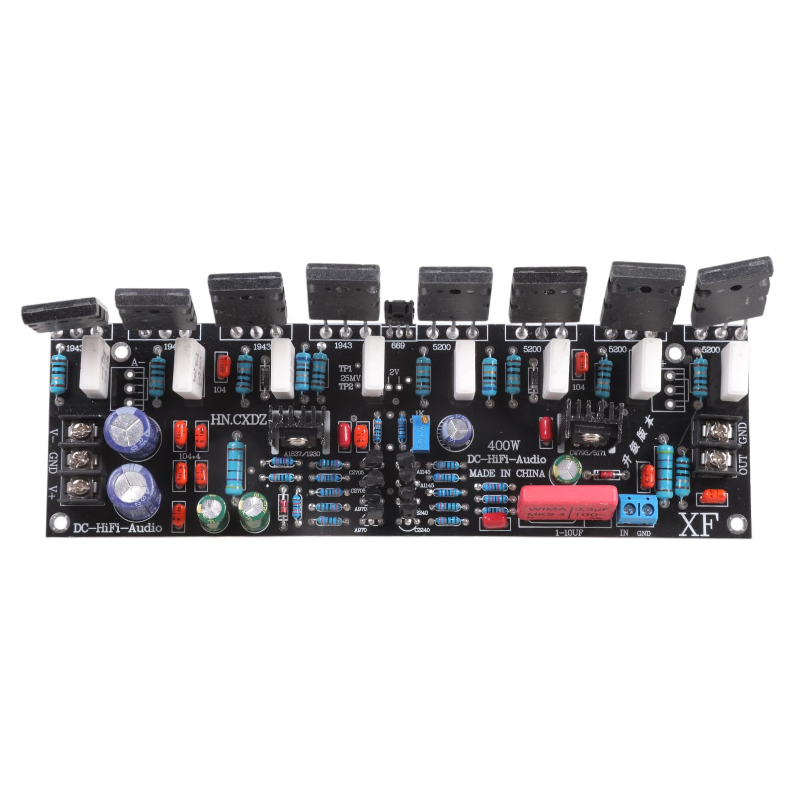 Amplificador de potencia acústica de 400 W, doble diferencial, altavoz de 15 pulgadas para uso en estudio, sistema de sonido profesional amplificador