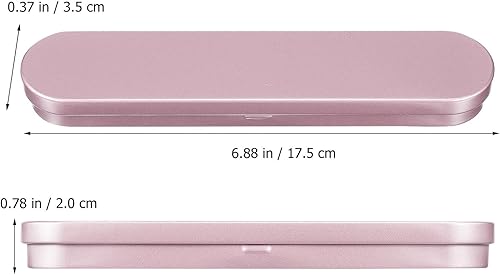 Miniatura 3 de Cajas para bolígrafos de metal, estuche para lápices, caja de pluma estilográfica, estuche vacío con cojín, 4 piezas, oro rosa