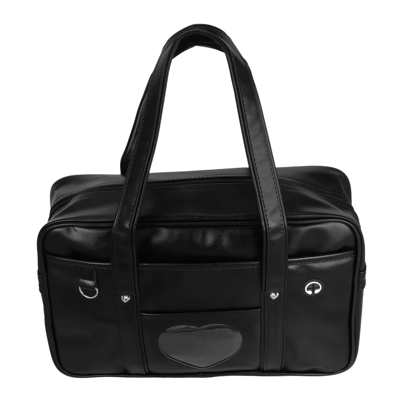 Borsa per Computer Portatile da Donna in Pu Tracolla Confortevole, Grande Capacità, Stile Giapponese a Cuore la Vita Scolastica e Lavoro