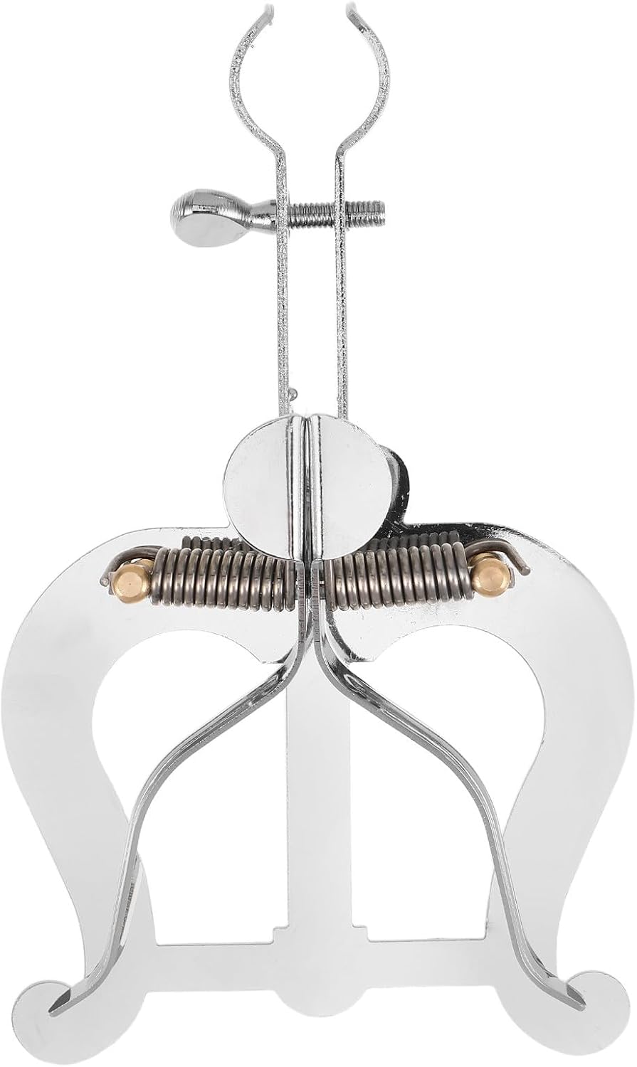 Veemoon French Horn Music Clip Marching Clamp-on Lyre Sheet Music Holder Portable Silver Flip Folder for Band Instruments