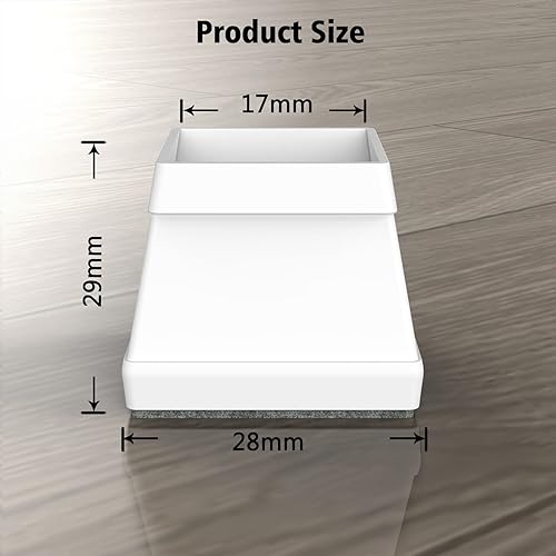Miniatura 78 de 24 protectores de patas de silla para suelos de madera dura, almohadillas de fieltro de silicona para muebles, fundas de patas de mesa de movimiento