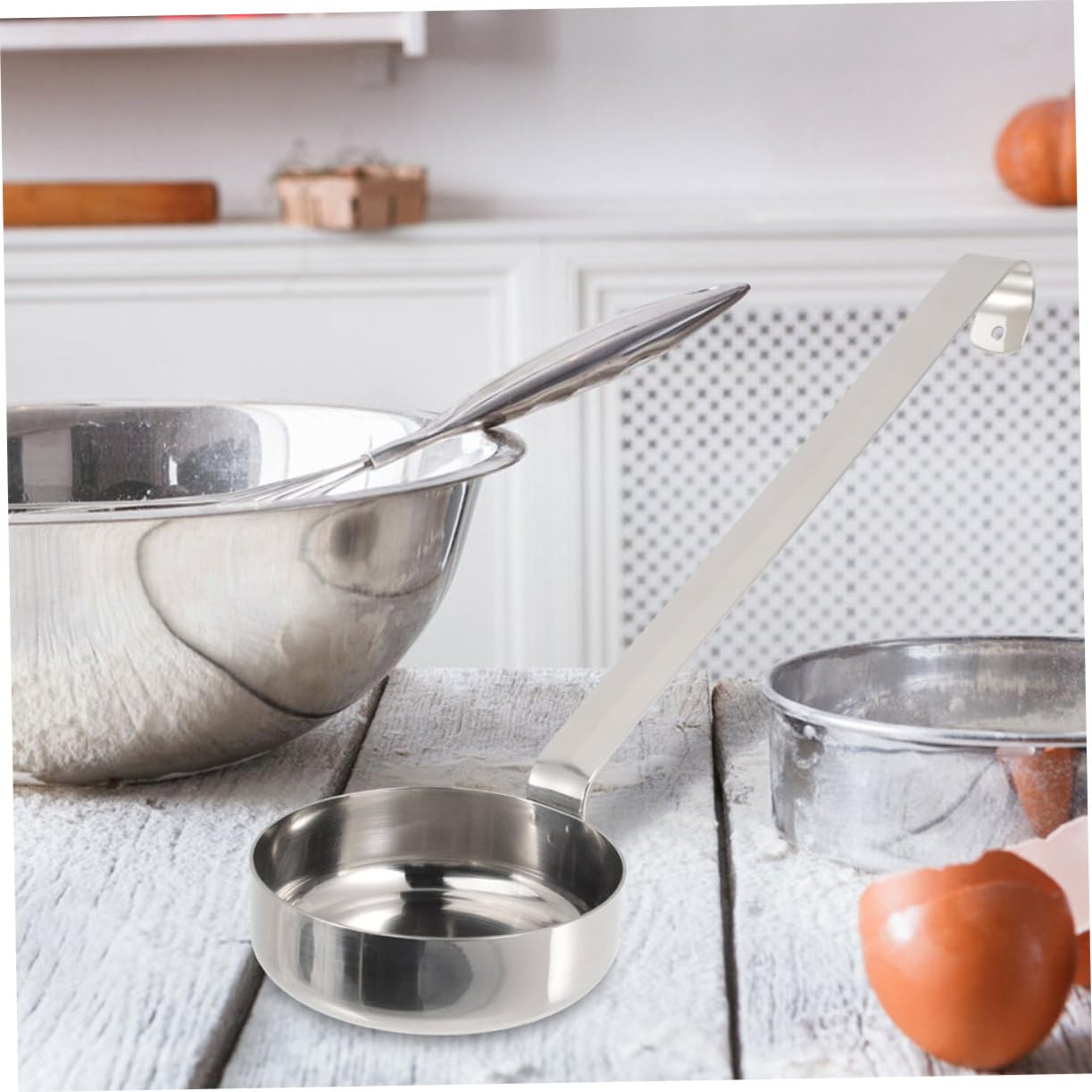 Toyvian 3 Stück aus Edelstahl Küchenketchuplöffel und Saucenkelle mit Glatter Oberfläche Handschonend für Professionelle und Private Küchen