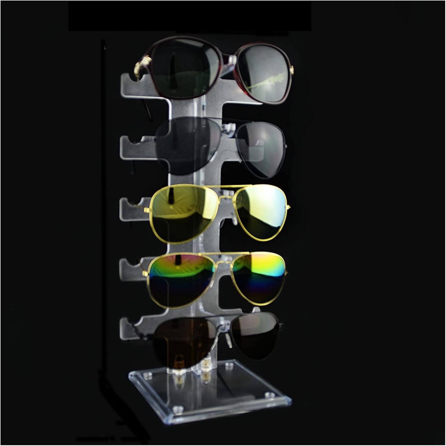 Glasses Stand Sunglass Holder Sunglasses Rack Holderfor Home Gold Glasses Shop Display Transparent Sunglasses Rack (Size : 1)