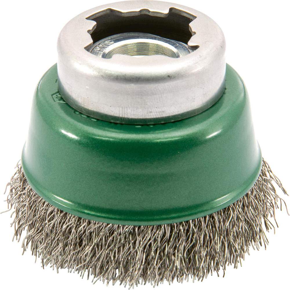 osborn Spazzola a tazza X-LOCK in acciaio inox, 75 mm, ondulata