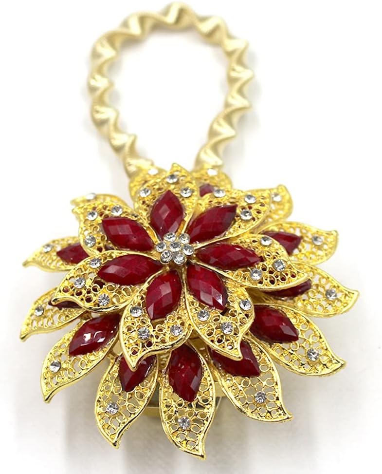 FMURY Curtain Tiebacks Rhinestone Curtain Accessories for Bedroom Living Room Decorative Curtain Holdback Clip(E)