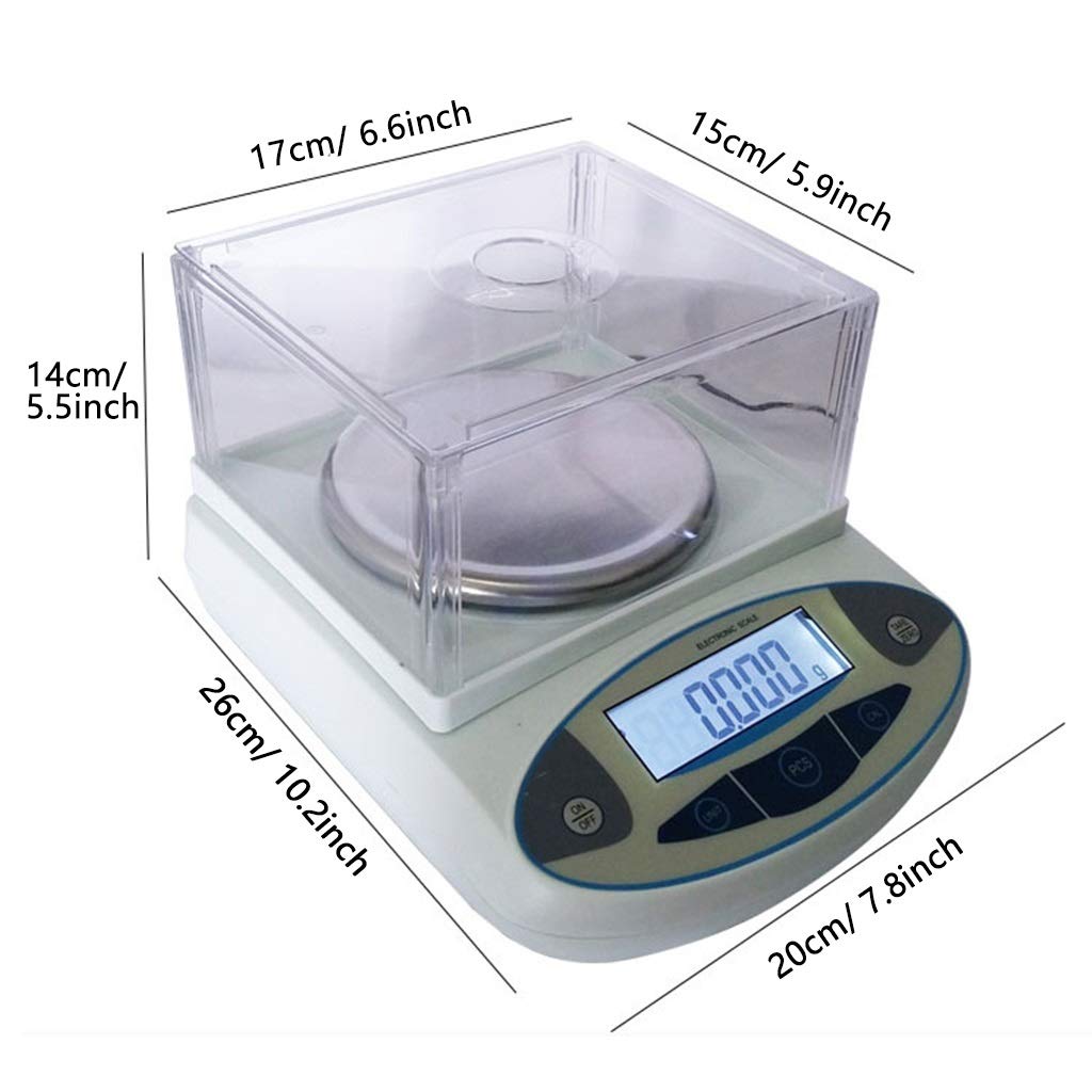 Balance de précision numérique pour Bijoux, pesée en grammes et en onces, Balance électronique analytique de Haute précision pour Laboratoire Industriel et Scientifique,3000g/0.01g