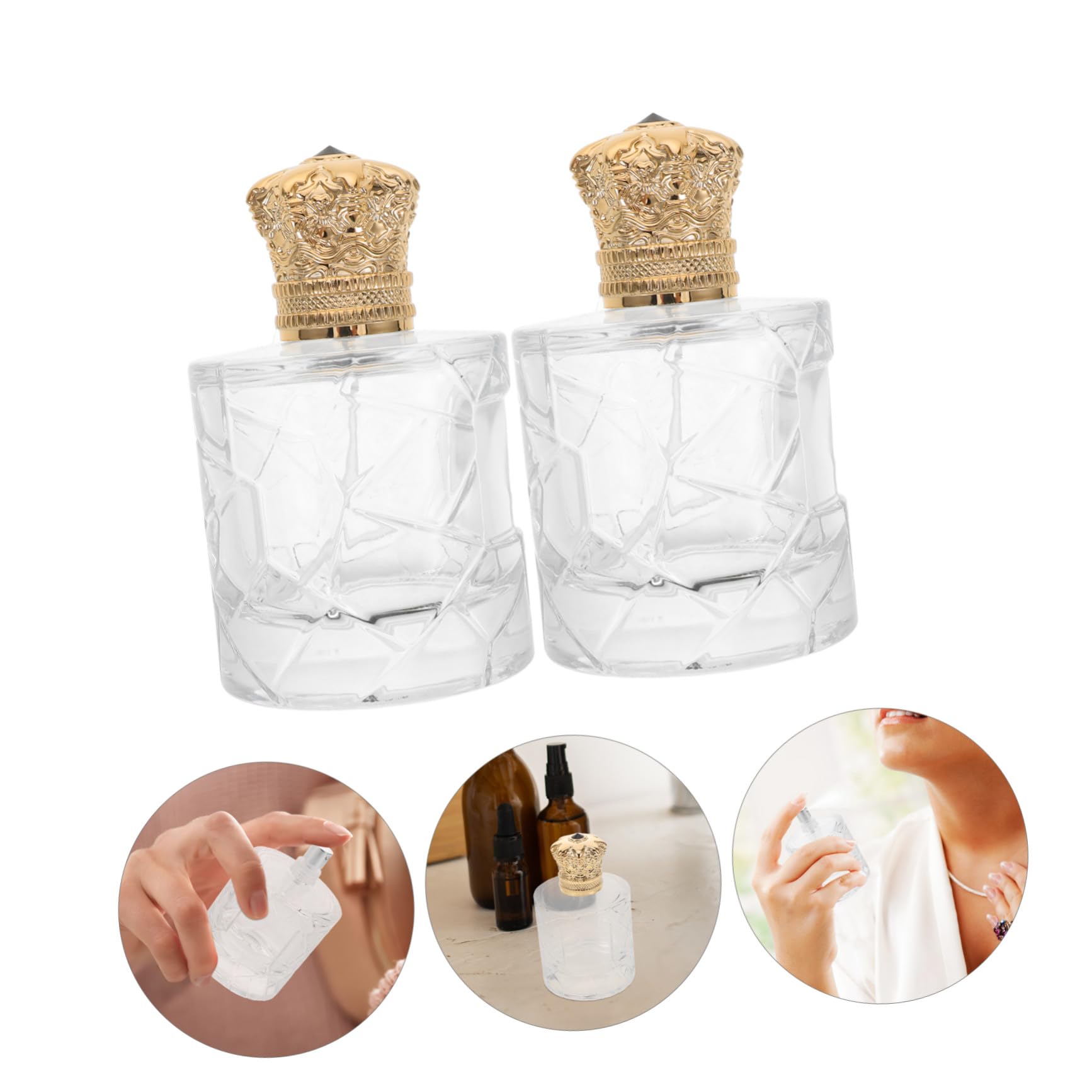 VALICLUD 3stücke Leere Glas-parfümfläschchen Reisegröße Nachfüllfläschchen mit Zerstäuber Wiederverwendbare Sprühflaschen für Make-up