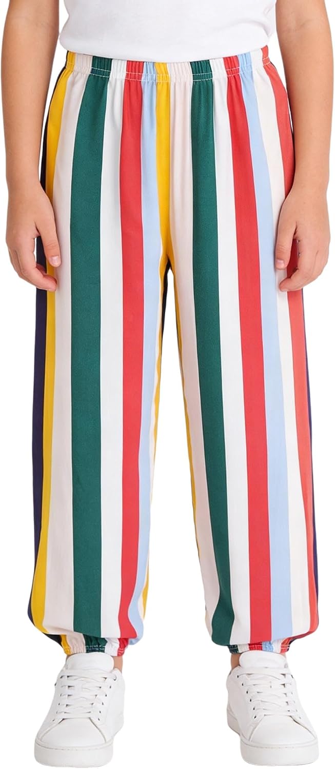 Boys Girls Baggy Harem Pants Cute Graphic Print Boho Beach Jogger Pants Sports Loose Activewear