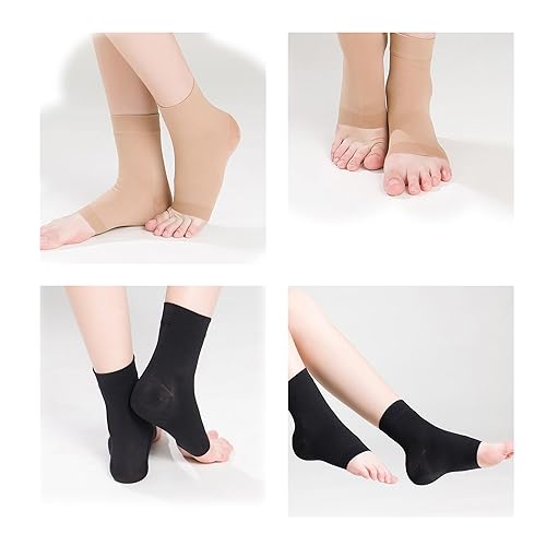 Miniatura 7 de Calcetines de compresión de tobillo, manga de compresión eficaz para aliviar el dolor de pies, hinchazón, fascitis plantar, esguince, neuropatía,