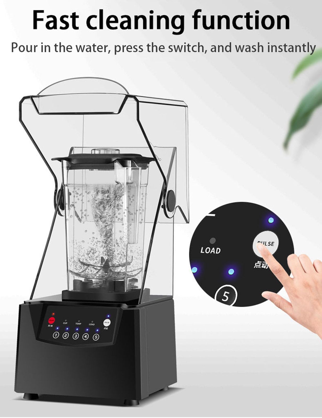 Urządzenie do smoothie, blender 2 l, blender komercyjny 2200 W, wielofunkcyjny, szybki elektryczny blender do żywności, do koktajli, soków, koktajli mlecznych