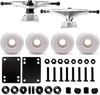 Vista 1 de VJ Camión de monopatín 5.25 (5.472 in), ruedas de patineta, rodamientos de monopatín, almohadillas elevadoras de monopatín, tornillos para monopatín