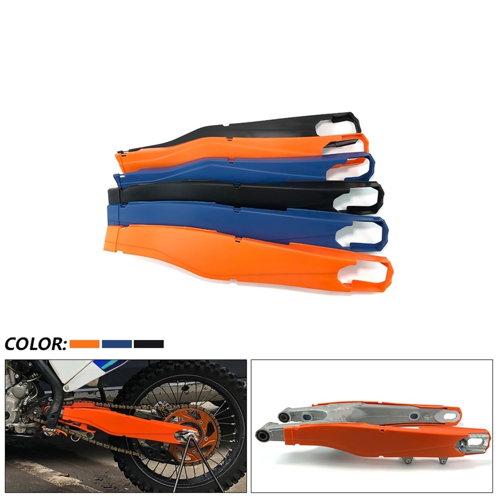 szpule motocykla wahacz Pasuje do KTM EXC EXCF EXC-F XCW XCFW HUSQVARNA FC250 TX125 TC150 Osłona wahacza motocyklowego Osłona wahacza Widelec Ramiona Szpule(Blue (1915070))