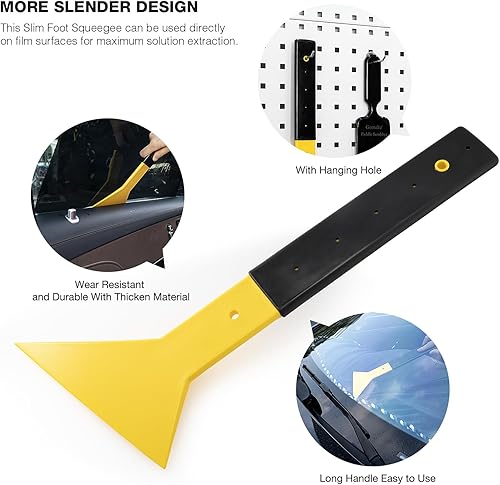 Miniatura 5 de Gomake Herramientas de tinte de ventana, niveladora, escobilla de pala, rasqueta de mango largo, limpiador de tinte de ventana para ventana