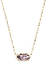 Kendra Scott Elisa Pendant Necklace Women 14K Gold-Plated Brass Chain Versatile Layering Jewelry