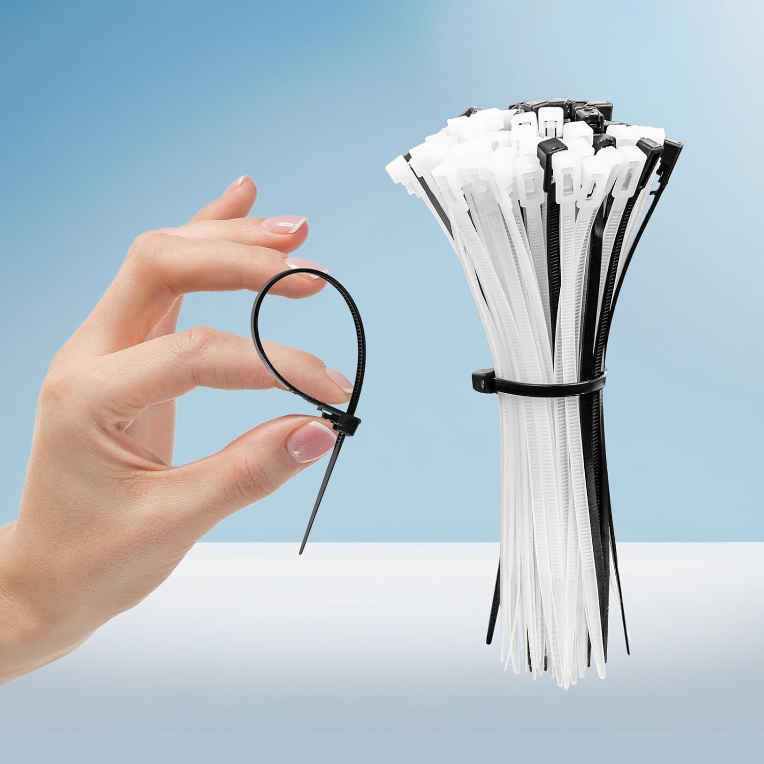 6" 100Pcs Resuable Zip Ties, Cable Ties, Wire Ties, Mechanic Tools, Electronics Tools, Zip Tie