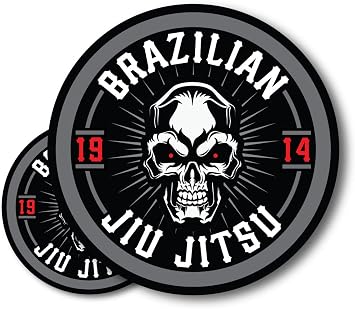 Brazilian Jiu Jitsu BJJ Bumper Sticker Decal for Cars, Cups, Laptops, Coolers, Tumblers, and Phones Two Pack 5" and 3"