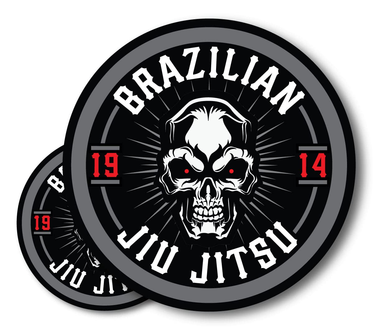 Calcomanía BJJ de alta resistencia para vasos y tazas con diseño brasileño de Jiu Jitsu
