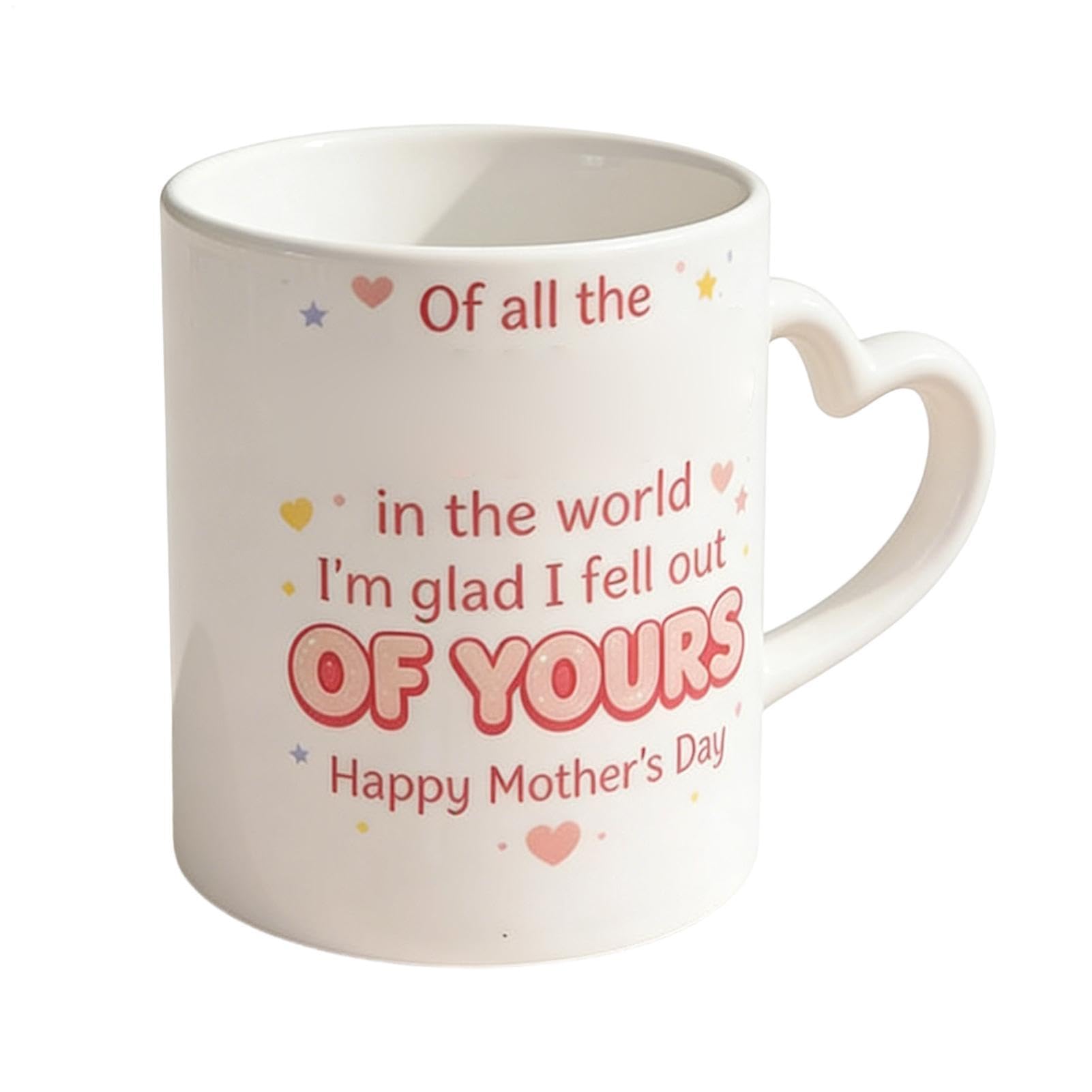 Taza de cerámica divertida para mamá: un abrazo matutino con asa de corazón