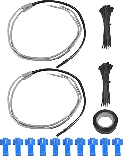 2 Pcs Heater for Refrigerator, 21 Inch Heating Element 25 Inches long 115V 15W 2 Refrigerator Drain Heater Wire 50 Cable Ties 10 Locking Wire Connectors, Drain Heater Fit for SH201 Replacement Heater