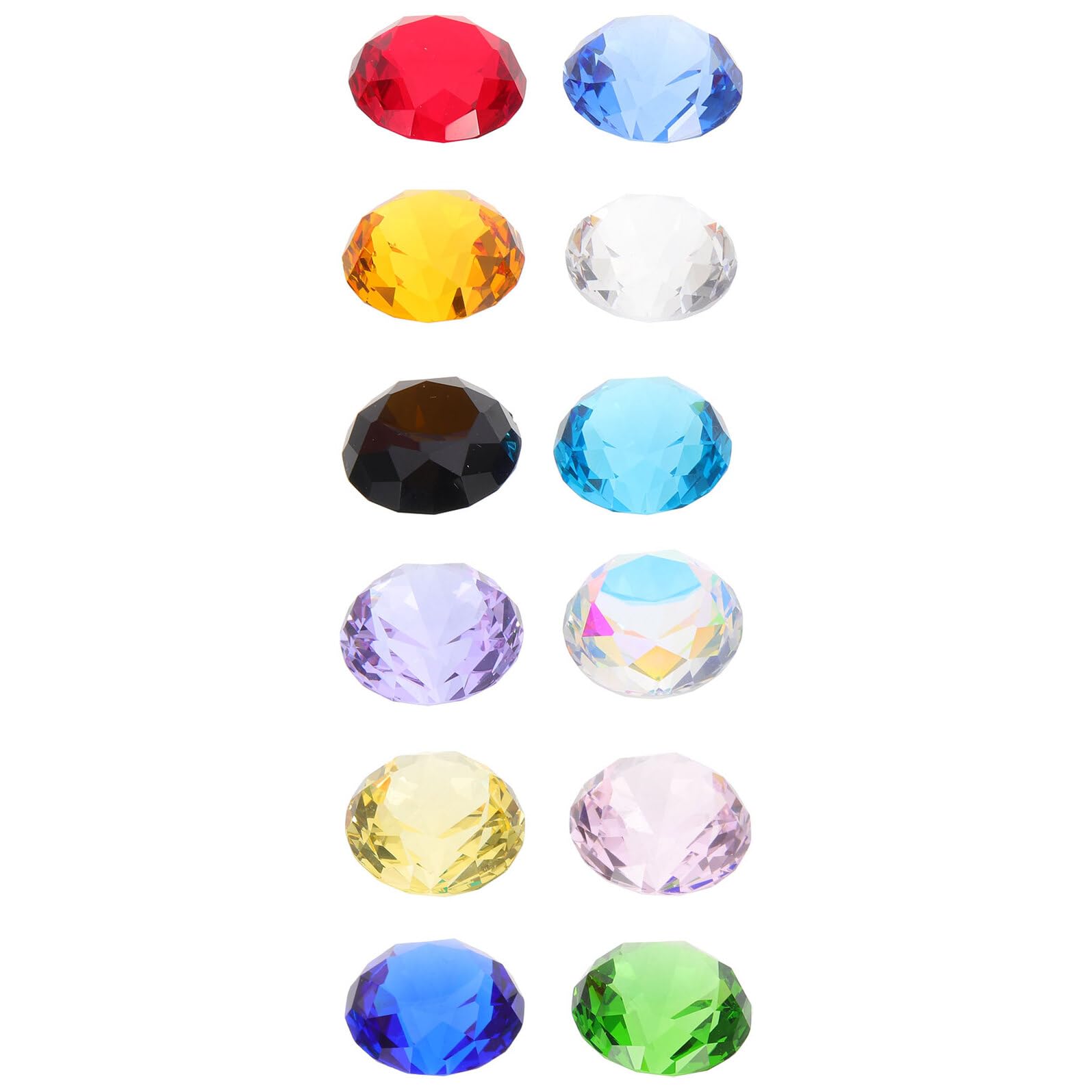 SHINEOFI Decorazione Diamanti di Cristallo in Vetro 12 Pezzi 30mm