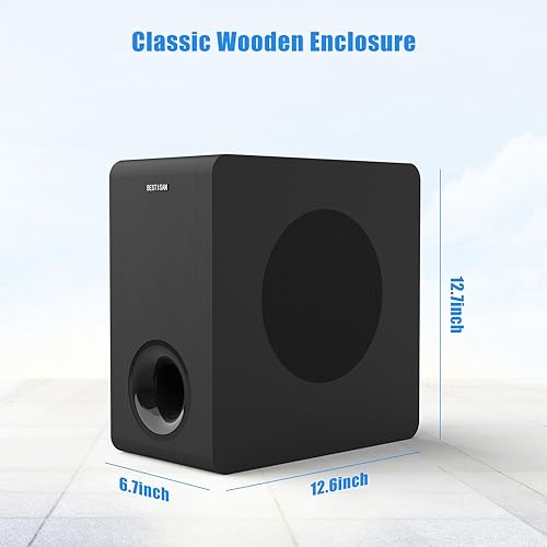 Miniatura 4 de BESTISAN Subwoofer de audio doméstico de 6.5 pulgadas, subwoofers de respuesta de graves profundos en diseño compacto, fácil configuración con