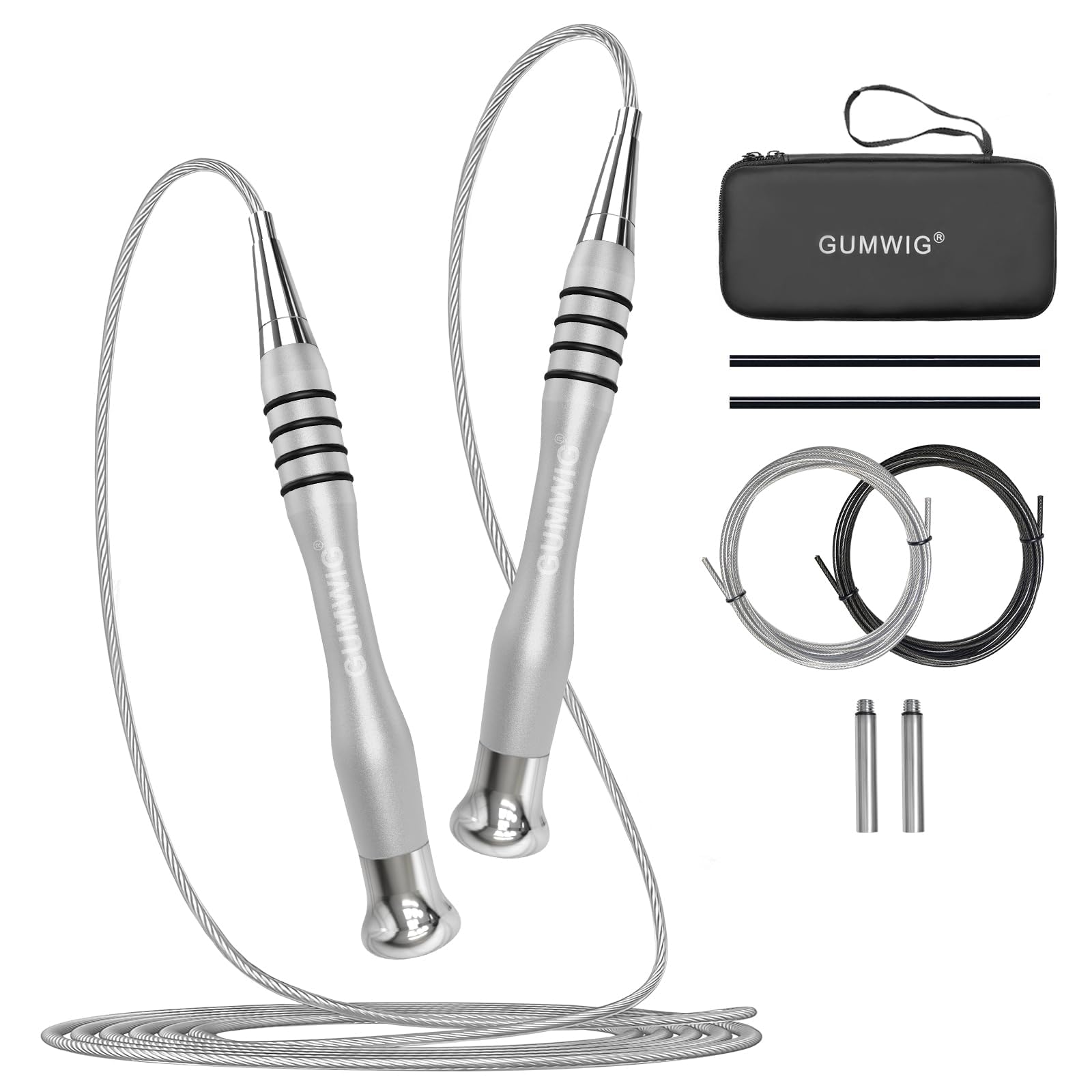 Speed Jump Rope, Removable Weighted Double Under Jumping Rope for Men, Trainning Skipping Rope for Women, Easy to Adjust Length with a Self-Locking System, Crossfit Fitness for Adults Kids