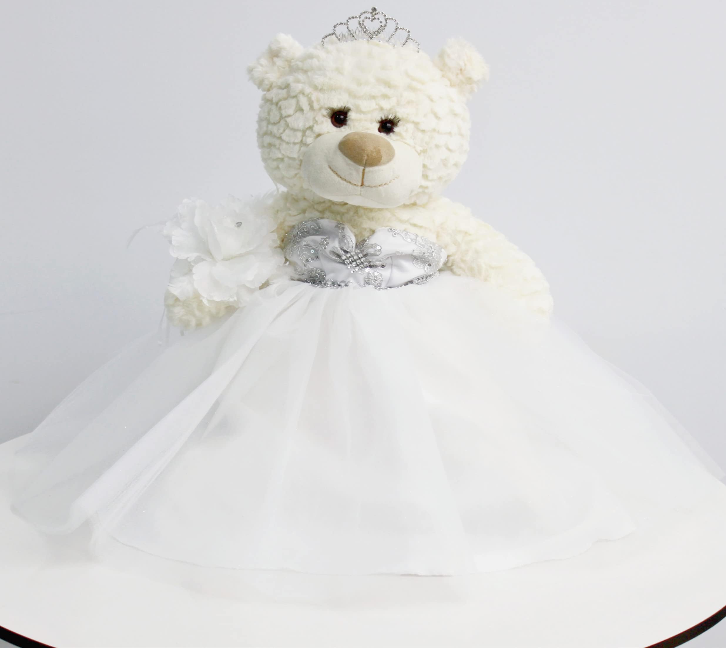 20" Quince Anos Quinceanera Last Doll Teddy Bear with Dress (Centerpiece) ~ B16631-1 (White)