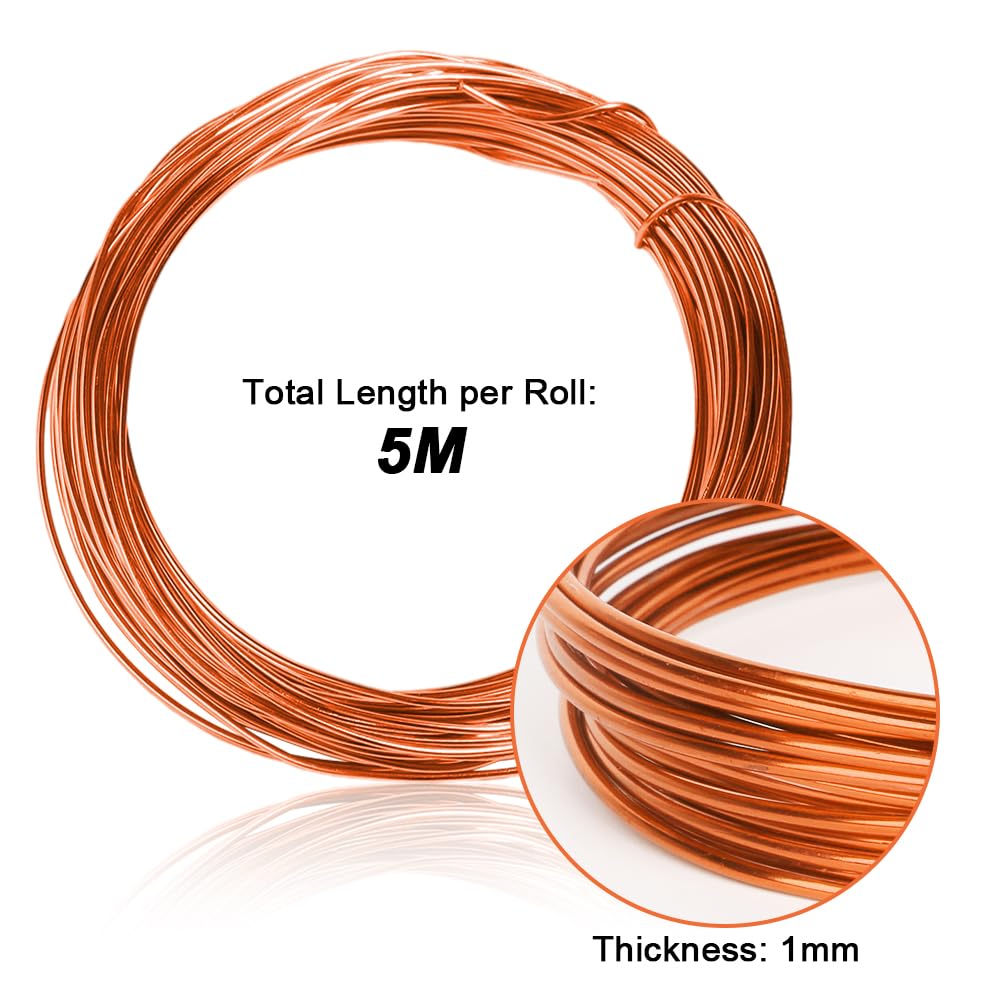 Fil aluminium 2mm, fil métallique flexible pour bricolage créatif, fabrication de bijoux et artisanat, 5 mètres Fil aluminium 2mm, fil métallique flexible pour bricolage créatif, fabrication de bijoux et artisanat, 5 mètres