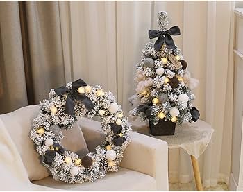 Amazon.co.jp: QOBNN 玄関ドア用リース ライトとかわいい天使付き