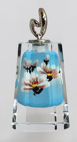 Cherry Blossom (pintado a mano Art Glass Colgante de vidrioApple de color blanco a doble cara hecho a mano Ornamento Prisma Encanto