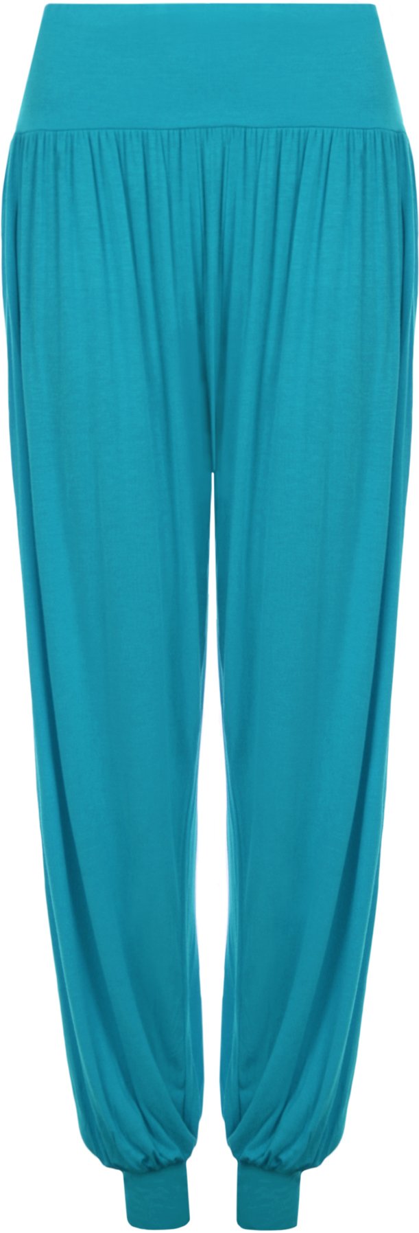 Wearall Women's Turquoise Plus Size Harem Trousers Full Leggings Stretch Pants - 24/26