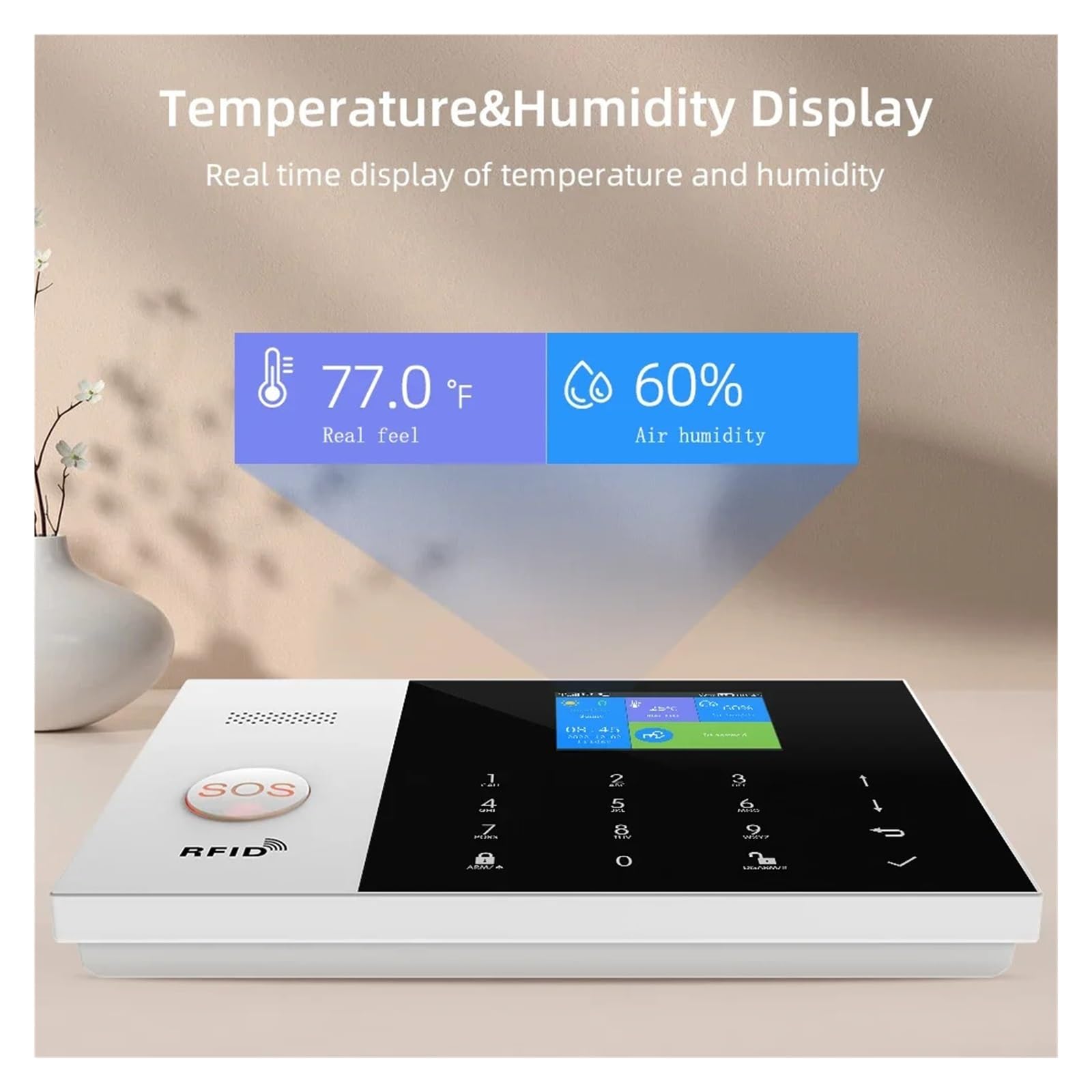Systemy Alarmowe Domu Bezprzewodowy System Alarmowy W Domu GSM WiFi Z Czujnikiem Ruchu Alarm Antywłamaniowy Dla Aplikacji Tuya Smart Life Domowy Ogrodzie(A)