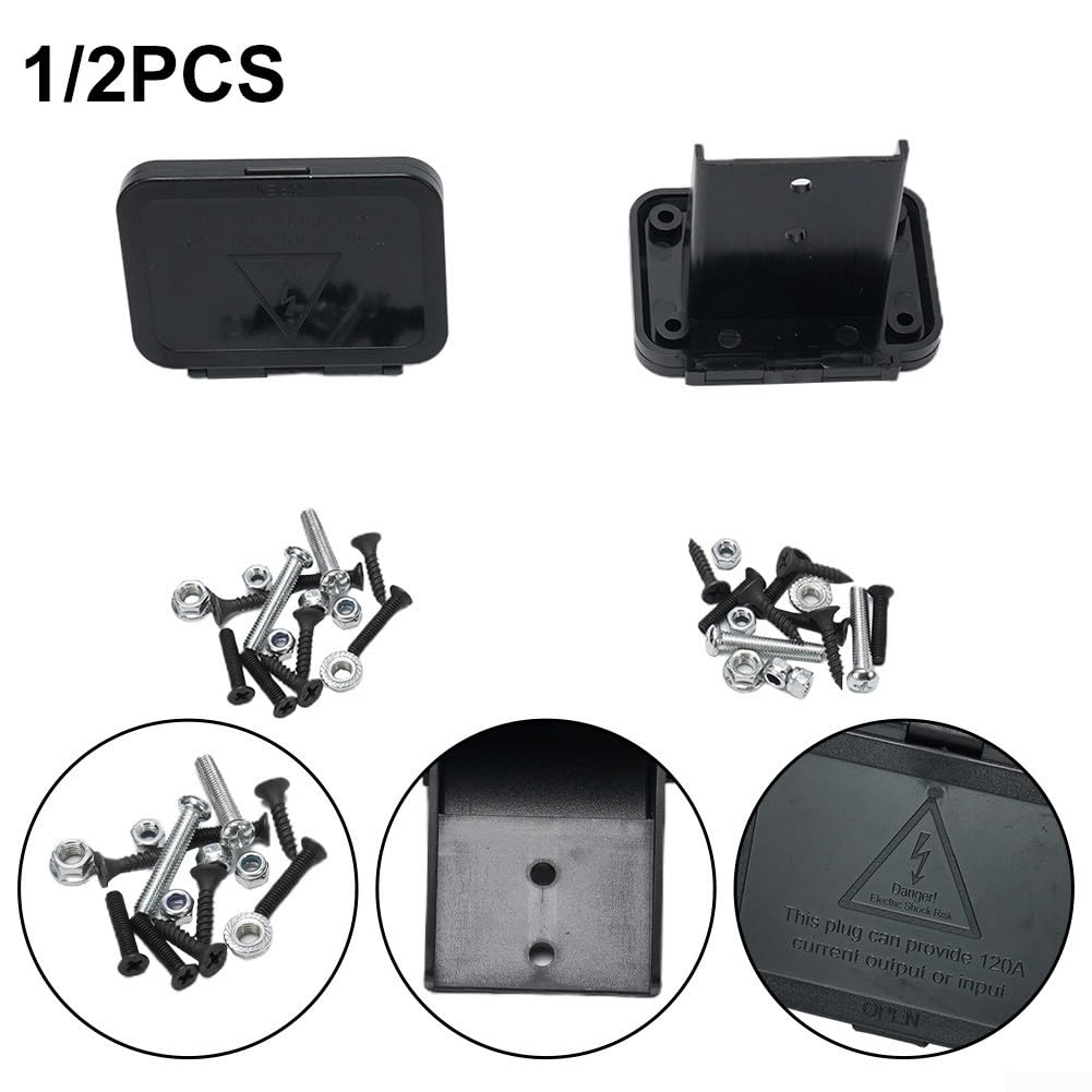 Pannello con staffa di montaggio a incasso 120 A copertura connettore base rame placcato argento IP40 per camper cablaggio camion 2 pezzi