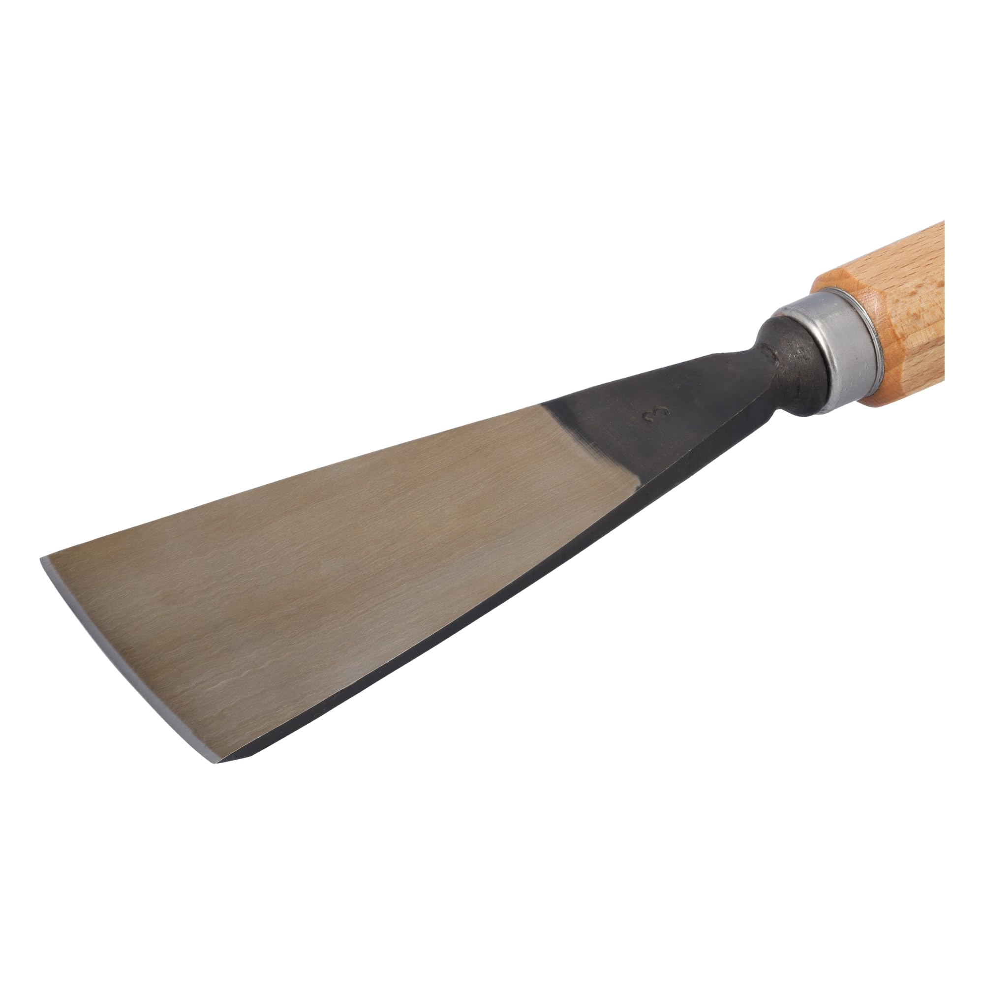 Stubai 520360 typ 3 z drewnianym uchwytem, dłuto do rzeźbienia w drewnie, złoty/beżowy, 60 mm