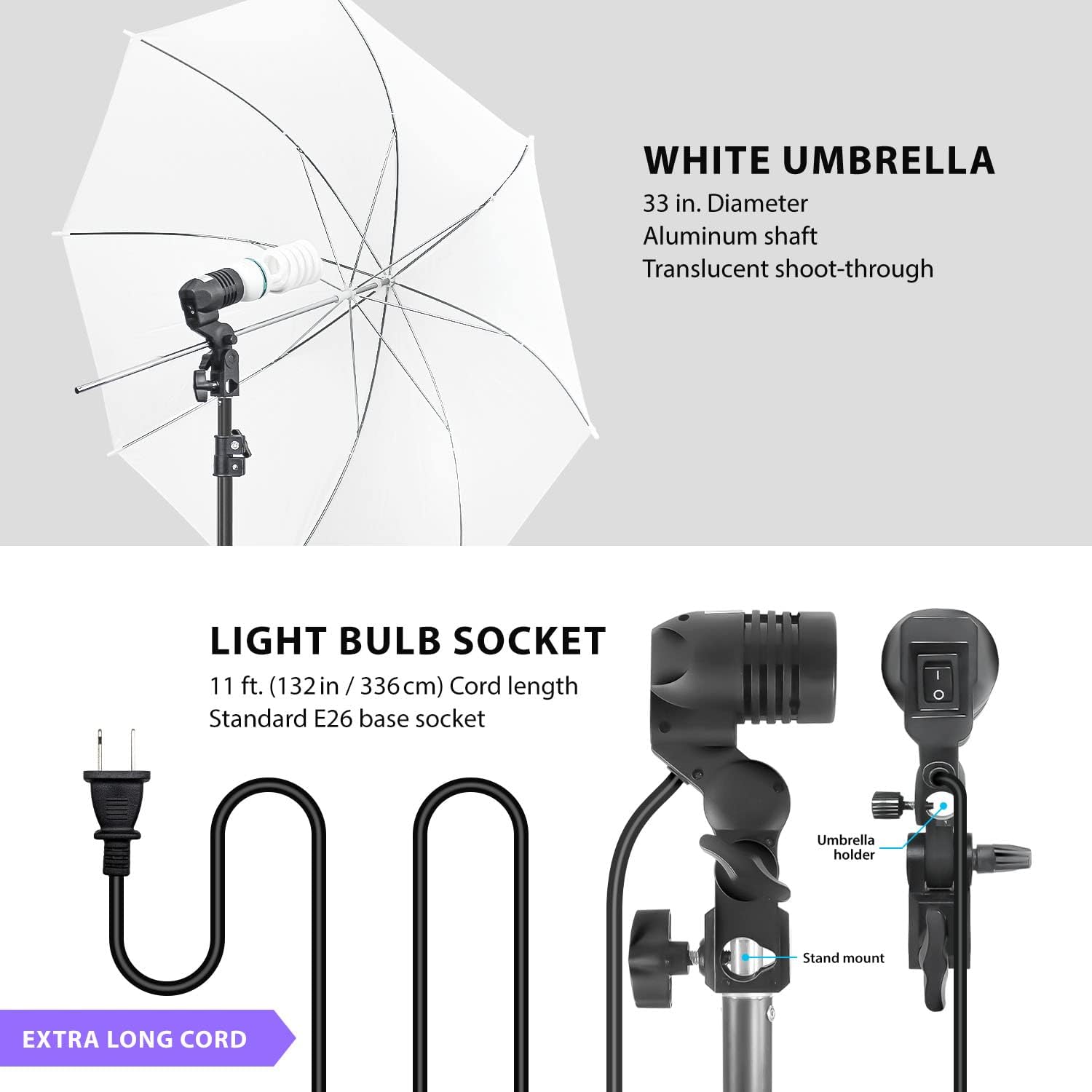 Julius Studio 10 x 9.6 feet Large Heavy Duty Backdrop Stand with 6 x 9 feet Backdrop Green, White, Black Background Screen, 900W Soft Box Umbrella Reflector Lighting Kit, JSAG195