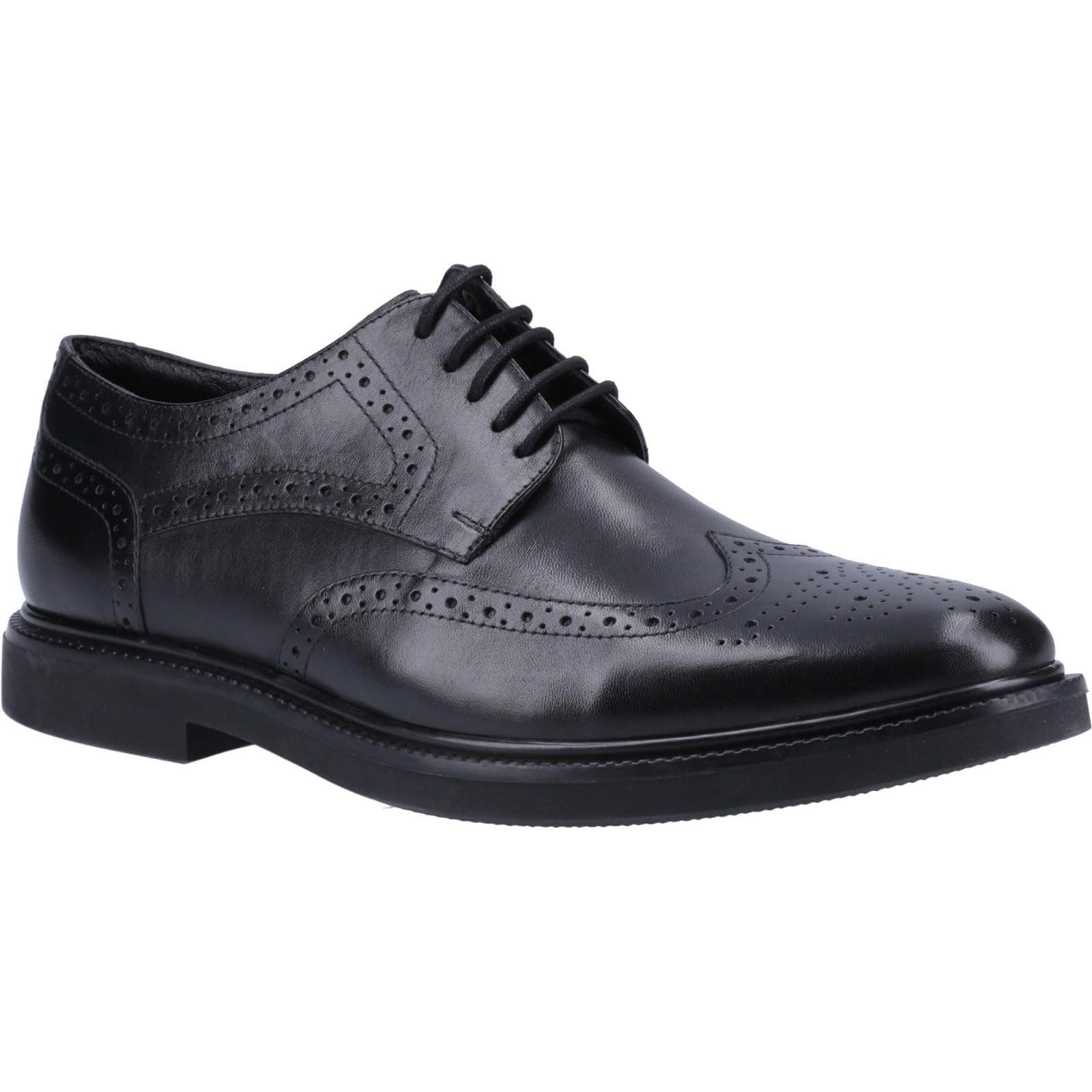 Hush Puppies Men's Black Kingston Brogues Colour: : Size 12
