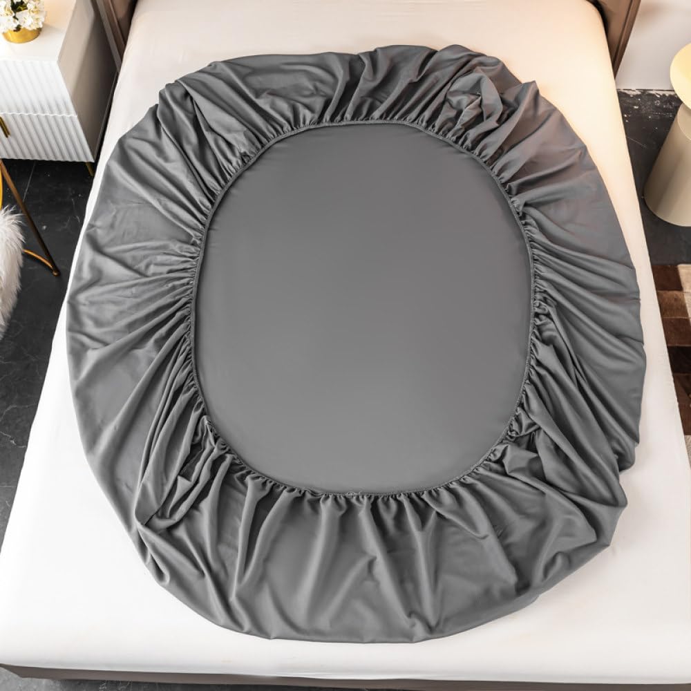1 pezzo Lenzuolo con angoli per letto estivo Lenzuolo rinfrescante Queen/King Size Lenzuolo per letto matrimoniale Biancheria da letto singola (senza federa, grigio, 90x200x25 cm Singolo