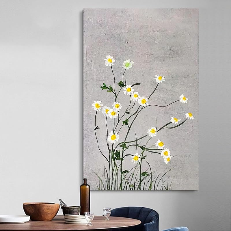 Tableau moderne fleur de marguerite pour décorer un salon ou une chambre