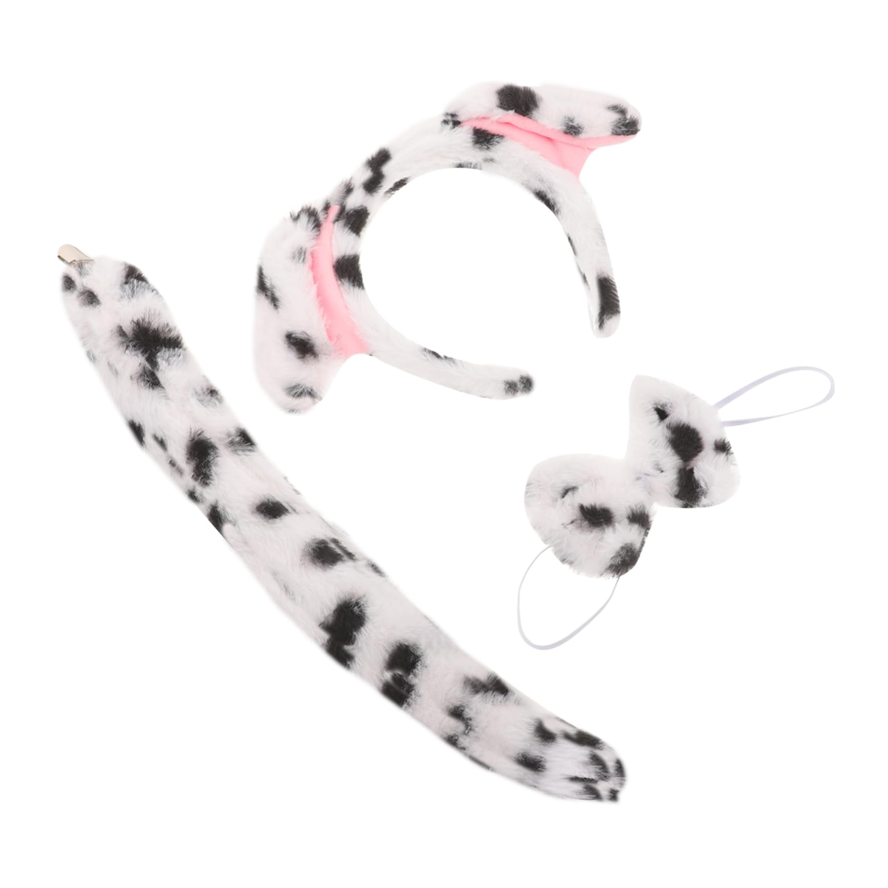 minkissy Diadema De Perro Pudding Para Accesorios De Cumpleaños Con Orejas De Animal Diadema Con Pajarita Disfraz De Perro Para Cosplay De Animal Esponjosa Disfraz De