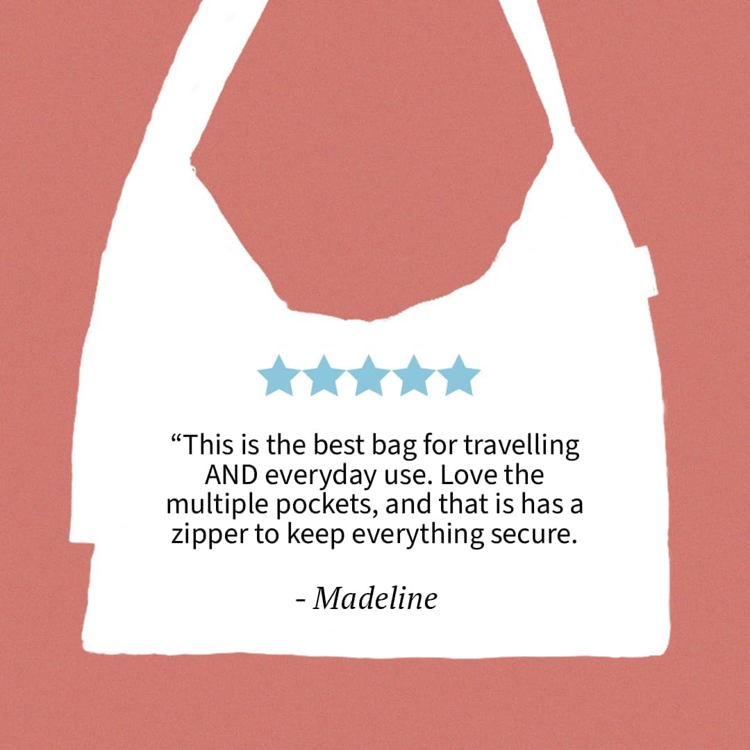 Thread Wallets Slouchy Bag for Women & Men - Crescent Sling Bag with Adjustable Strap and Zip Pocket, Unstructured & Foldable (Goldie, Regular) - Image 7