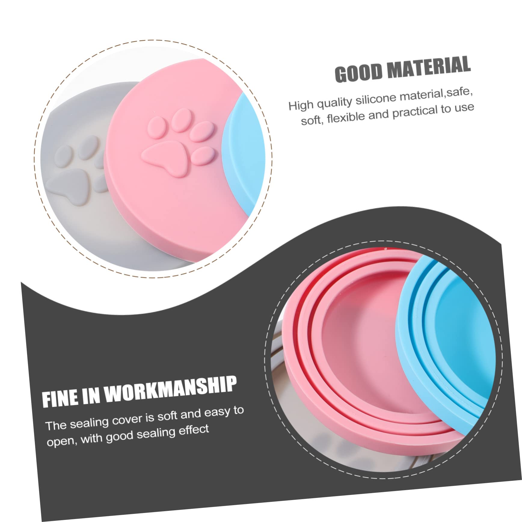 minkissy 12piezas De para Latas De Comida para Cubiertas Reutilizables para Almacenar Comida Húmeda y Olores El Refrigerador