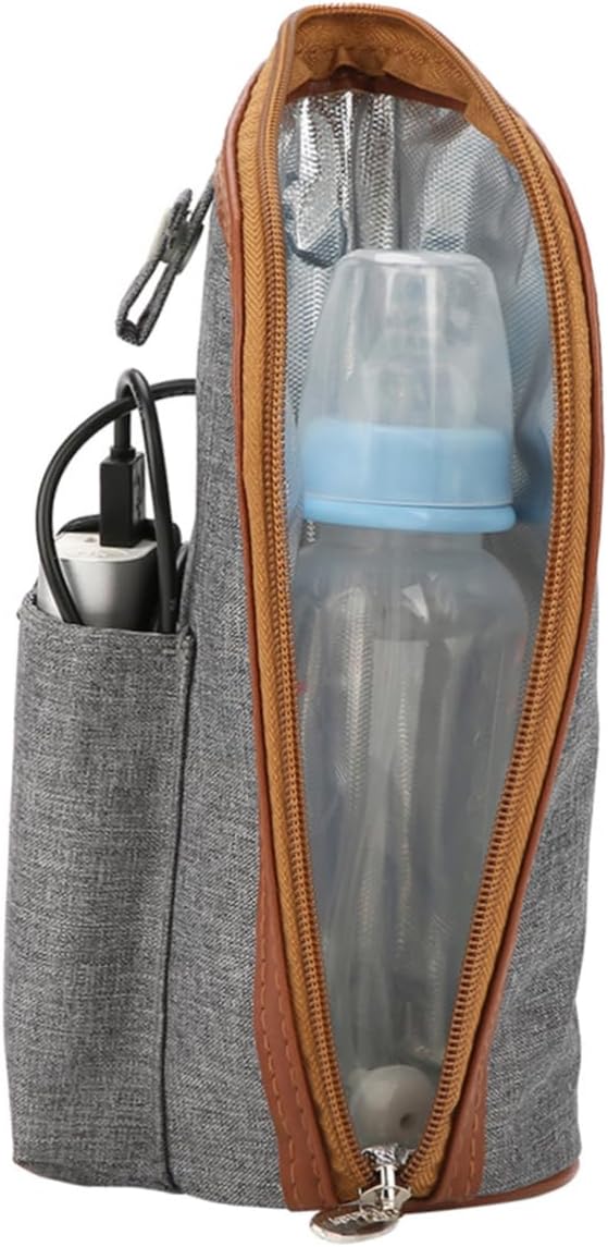 Usb Bottle Warmer Heater Cover Travel Food Milk Cup Covers Safety Bottle Car Accessory Grey