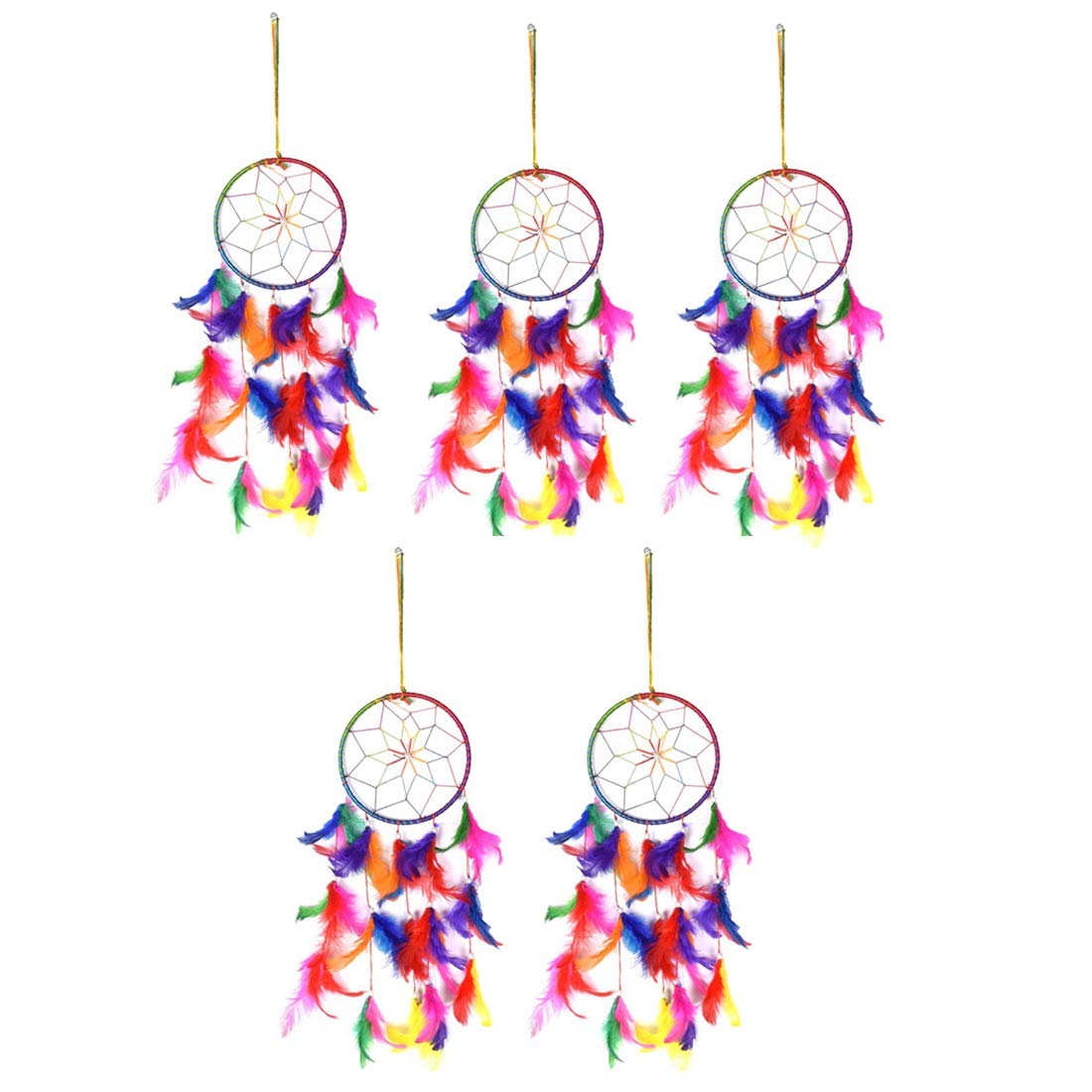 Ryme Multi Color Dream Catcher 6 Inches Wall Hanging (Pack of 5)-image-19