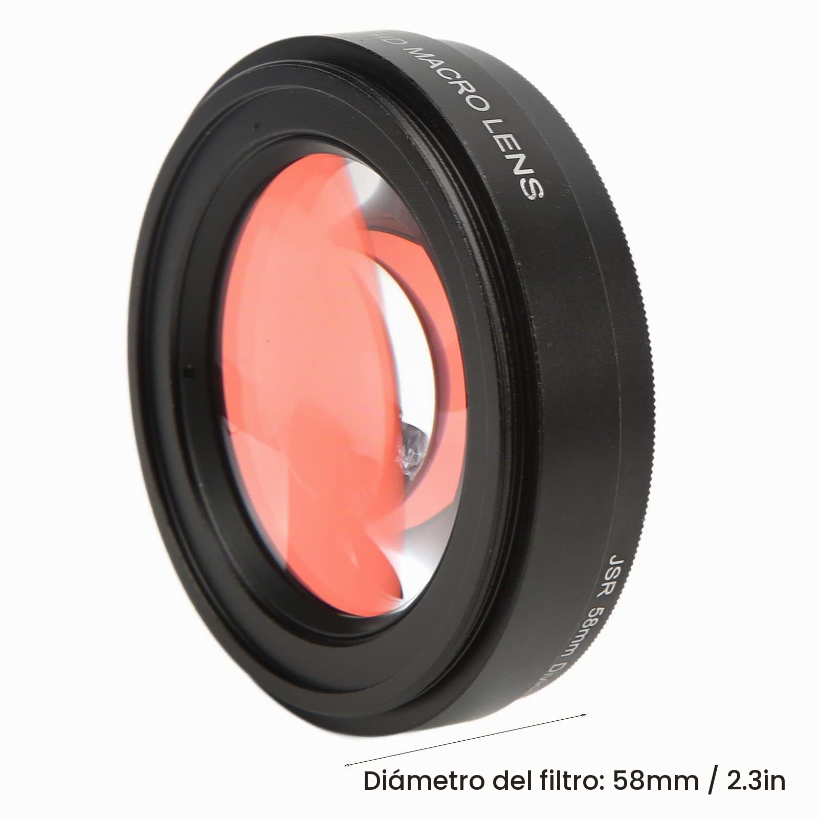 VBESTLIFE Filtro Rojo de 58 Mm, Cámara de Acción 16X Filtro de Buceo de Lente de Primer Plano Macro para Hero 9, para Fotografía Submarina