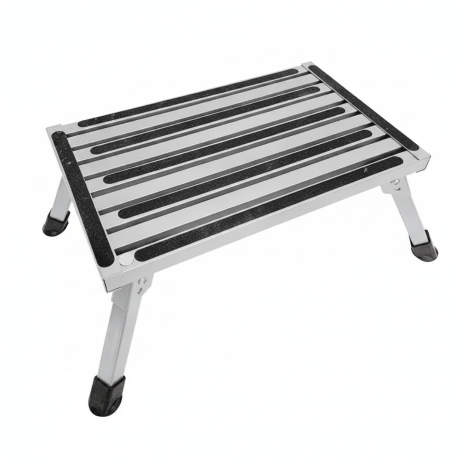 Taburete Plegable de Limpieza Banco Escalón Asiento con Superficie Antideslizante y Patas Estables Estructura de Metal Resistente y Diseño Compacto