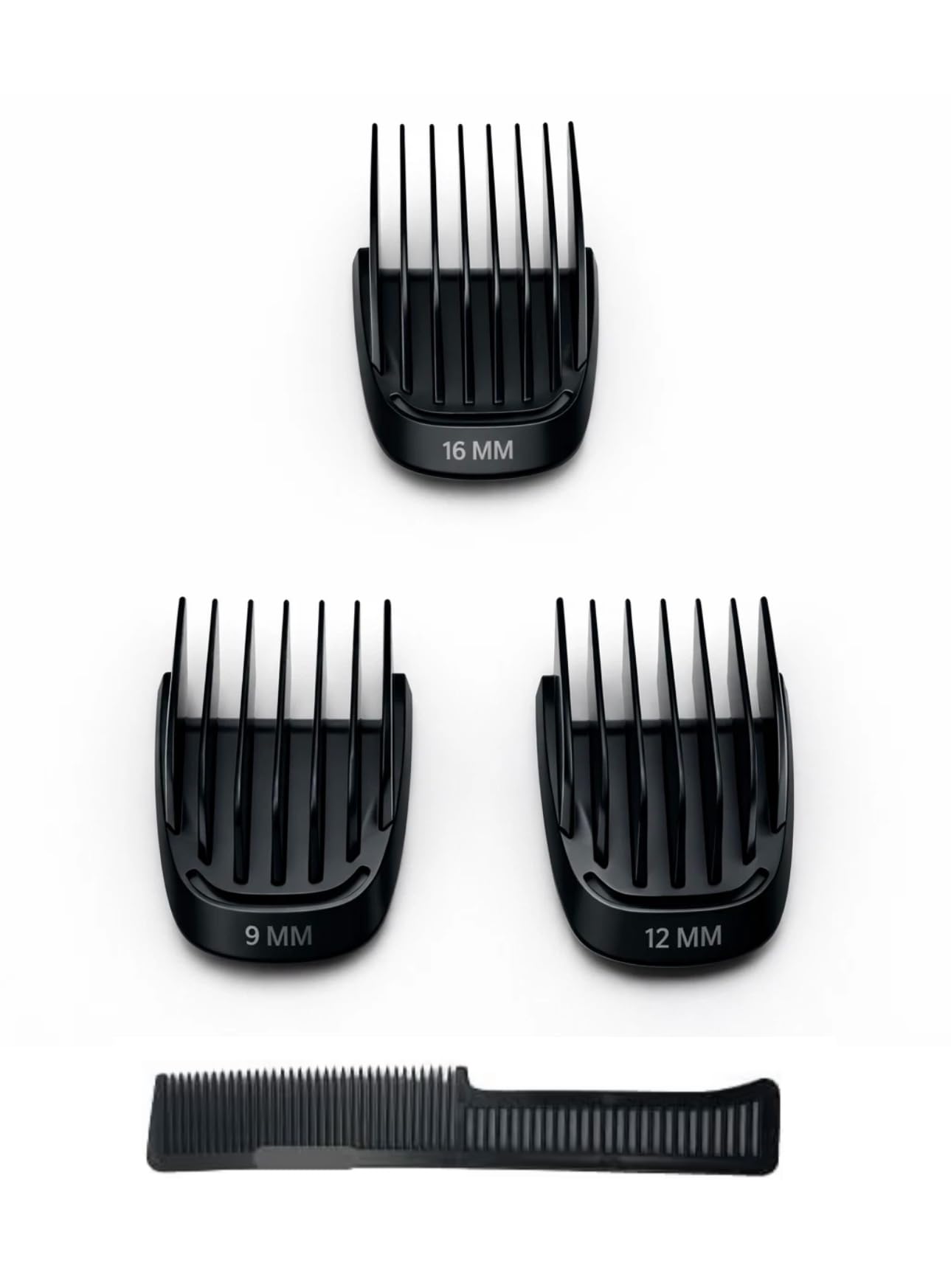 Trimmer Replacement 3 Piece Set (9mm 12mm 16mm) Haircut Blade Guards for Philips Norelco Multigroom with Small Beard Comb