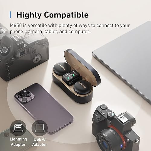 Miniatura 9 de Anker PowerConf C200 2K Cámara web de resolución ultra clara con micrófono y micrófono de solapa inalámbrico AnkerWork M650, tecnología BassUp, IPX7